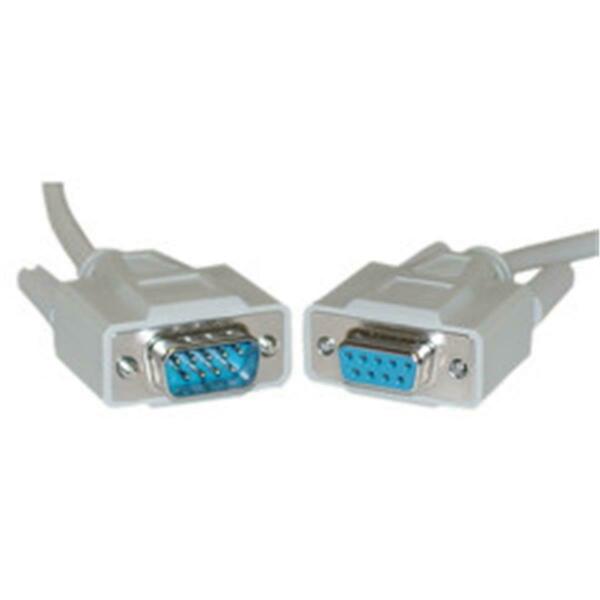 Aish Serial Extension Cable DB9 Male to DB9 Female RS-232 UL rated 9 Conductor 1:1 3 foot AI50496